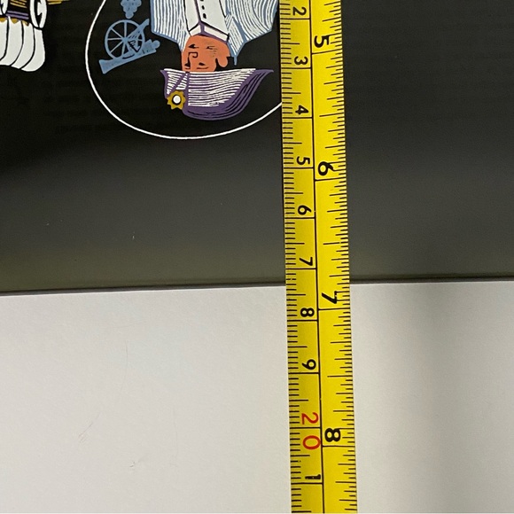 Coats And Clark STORY OF THREADS 1962 Smoky Gray Art Glass Plate Dish Tray 7”x9” - Picture 9 of 12